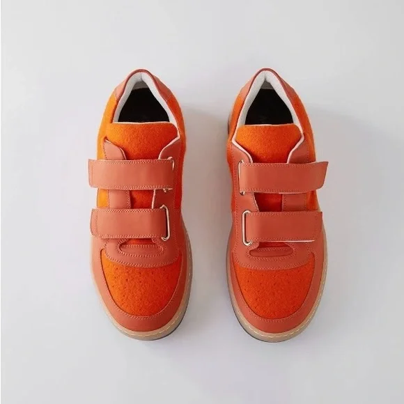 ACNE Studios Perey Orange Velcro Sneakers - Picture 1 of 8